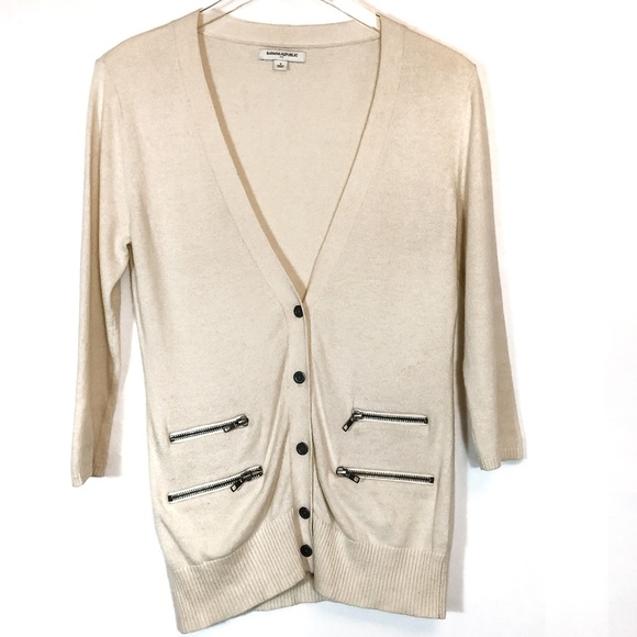 Banana Republic Sweaters - Banana Republic Rabbit Hair Button Up Cardigan